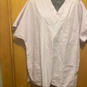 Light Pink V-Neck Scrub Top